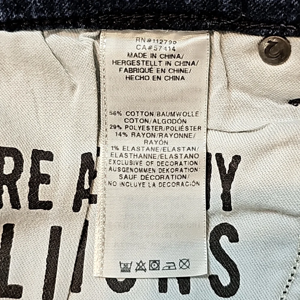 💥True Religion Blue Acid-Wash Rocco Rlxd Skinny Jeans. Men's Size: W40x34L